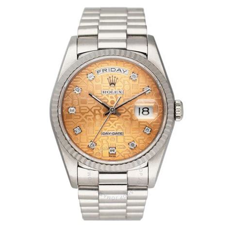 rolex day date 18239 orange dial|rolex day date 40 mm.